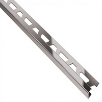 Profilé en aluminium industriel 6063 T5 finition brossée mate pour carrelage, moquette et nez de marche