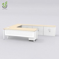 IULTRA 2025 Bureau de direction de style moderne Table de gestion en forme de L durable avec gestion intelligente des câbles Assemblage facile
