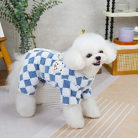 Kawaii Pet Laine Gilet À Capuche Automne Hiver Épais Teddy Chien En Peluche Bouton Manteau Petite Taille Chaud Évaluation pour Costume