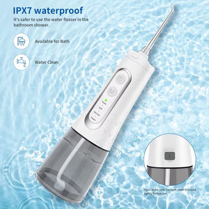 Hydropulseur dentaire électrique portable rechargeable par USB, étanche IPX7, avec niveaux de pression multiples contrôlés par application - Product Image 4