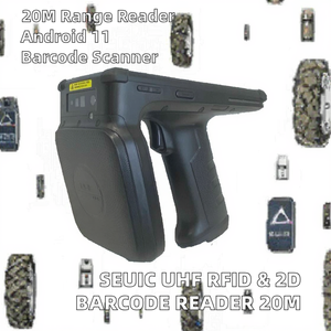 Портативный UHF <span class=keywords><strong>RFID</strong></span>-сканер Seuic с 2D-сканером штрих-кодов, 5,5-дюймовый <span class=keywords><strong>USB</strong></span>-сканер на Android 11, дальность считывания 20 м, для складского учета - Product Image 2