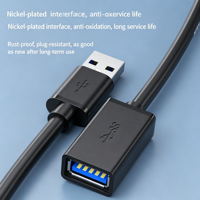 Cable de Extensión USB 3.0 Tipo A Macho a Hembra, Cable de Extensión USB de Alta Velocidad para Transferencia de Datos para Computadora, Laptop, Disco USB