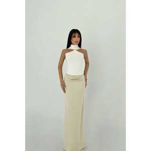 Top Corto Básico Blanco para Mujer, Chaleco Deportivo Transpirable y Cómodo, Estilo Casual, Chaleco de Gimnasio con Logotipo Personalizado, Cuello Cuadrado 3D - Product Image 2