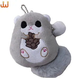 Mini Custom Cute Quantity animal wallet and small pendant squirrel plush animal toys