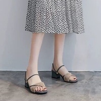 2025 nouveauté chaussures convertibles Logo personnalisé été bloc talons pantoufles de plage pour femmes sans lacet bout ouvert mode pompes souples