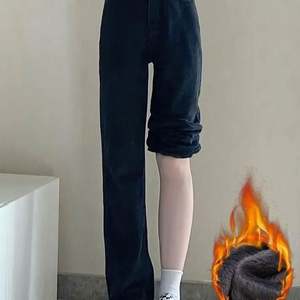 Winter Warm Jeans Woman High Waist Casual <b>Velvet</b> Ladies <b>Trousers</b> Female Pantalon Denim Jeans for <b>Women</b> Pants Plus Size J0045 - Product Image 4