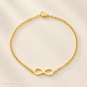 18K Gold Plated Stainless Steel <b>Infinity</b> Symbol <b>Bracelet</b> Minimalist 8‑Shape Charm Chain <b>Bracelet</b> For Women Wholesale - Product Image 3