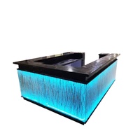 Pierre artificielle de Quartz chaude ou acrylique, surface solide, éclairage led, pour comptoir de restaurant, bar