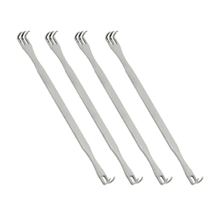 Gancho Retractor Oftálmico de Precisión de Doble Extremo de Acero Inoxidable (16.5cm) para Cirugía Plástica Cosmética y Quirúrgica de Párpados - Product Image 1