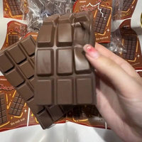 Grande barre de chocolat en mousse PU, jouet anti-stress de bureau, à rebond lent, souple, réaliste, style alimentaire, ensemble de jeu, cadeau
