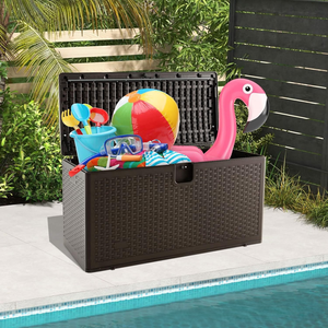 Boîte de rangement en HDPE de 73 gallons - Organisation et stockage pour meubles de patio, coussins d'extérieur, oreillers décoratifs, outils de jardin et jouets de <span class=keywords><strong>piscine</strong></span> - Product Image 4