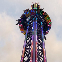 Manege Fairground Amusement Park 16 Person Drop Tower Free Fall Twist Tower Rides à vendre