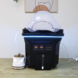 Bac à shampoing mobile sans tuyauterie pour spa capillaire, avec contrôle numérique intelligent, lumière LED et jet cascade, pour salon de coiffure - Product Image 2