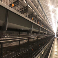 Nouvelle cage à poulets de type H en acier, équipement d'élevage avicole, cage à poulets de chair, système d'alimentation automatique, haute, 3-5 niveaux, galvanisée à chaud