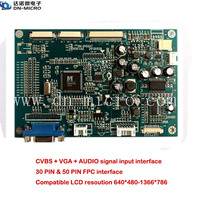 Placa Controladora LCD DN-MICRO DC9V-DC15V con VGA para Módulos LCD, Certificación CE Rohs, 16mm de Grosor, en Oferta