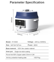 Cuisinière électrique à pression 900W, directement de l'usine, multicuiseur, OEM/ODM, couleur et logo personnalisés, 5L