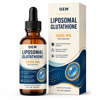 Kundenspezifische Private Label Liposomale Glutathion Flüssige Tropfen 60ml Erwachsenen-Glutathion-Nahrungsergänzungsmittel Vitamin C Leber-Entgiftung Antioxidans