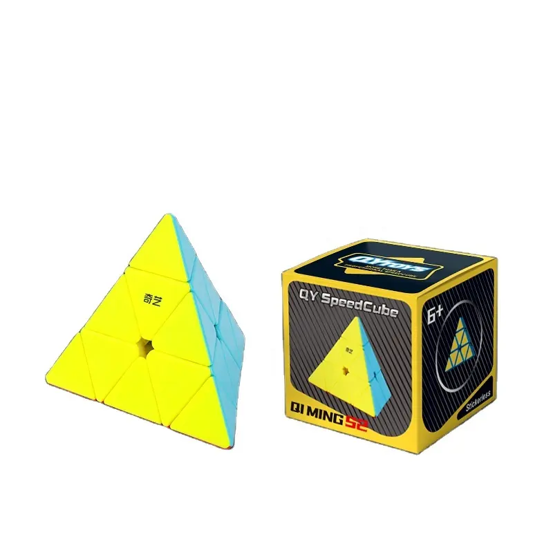 QIYI prezzo all'ingrosso Top vendita stickerless velocità cubo triangolo puzzle giocattolo più economico piramide magia qiyi cubo