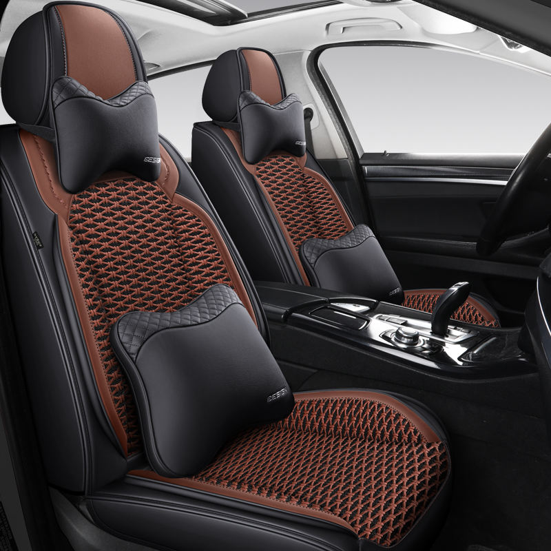 Luxury Car Seats Covers Pink Full Set for Ford Fiesta