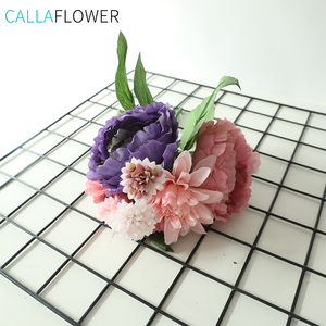 Wholesale Artificial <strong>Flowers</strong> Wedding Decoration Peony Dahlia Fabric <strong>Flowers</strong> Artificial - Product Image 4