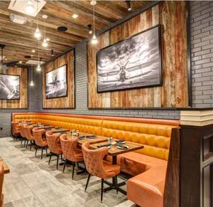 उच्च अंत रेट्रो शैली वाणिज्यिक रेस्तरां बेंच जो होटल और डाइनिंग कमरों के लिए चमड़े के कोने वाले बूथ - Product Image 3