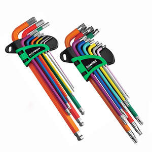 9 PCS Multi Bike riparazione della bicicletta colorato tipo L lungo braccio corto punto <span class=keywords><strong>a</strong></span> sfera Torx Star Allen <span class=keywords><strong>Set</strong></span> di <span class=keywords><strong>chiavi</strong></span> esagonali colorate - Product Image 2