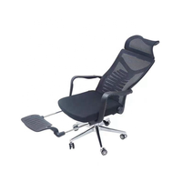 Fauteuil de bureau inclinable avec dossier en maille, roulettes, pivotant, réglable en hauteur, accoudoirs et support lombaire pour la pause déjeuner