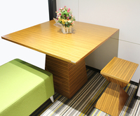 Table de bureau rectangulaire pour restaurant, cantine blanche, 4 places, table à manger, blanc, à personnaliser, livraison gratuite