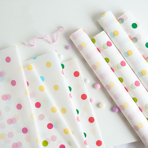 Thickened snow pear <b>paper</b> Small playful <b>color</b> dot underlay <b>paper</b> Flower packaging Primed snow pear <b>paper</b> - Product Image 6