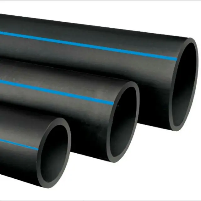 Tubería de suministro de agua del grifo accesorios de tubería HDPE fusión a tope tee PE 100 tamaños 50mm PE tubería de riego