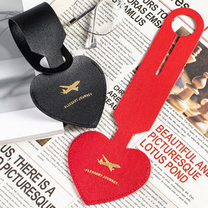 Étiquette à suspendre pour carte d'embarquement d'avion multicolore du fabricant original Boîte de voyage créative Étiquette à bagages en cuir PU pour l'enregistrement - Product Image 4