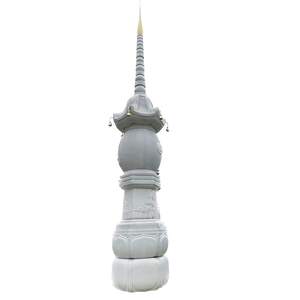Pagoda Budista <span class=keywords><strong>Tibetana</strong></span> de Gran Tamaño, Tallada en Piedra de Mármol Blanco para Jardín, Escultura en Venta - Product Image 1