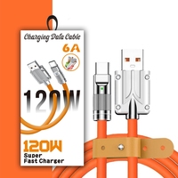 Nouveau câble de données USB de type C de charge rapide 120W 6A ligne de charge rapide pour iPhone iPad et pour iPod chargeur iPhone en Silicone liquide Ca