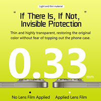 Verre trempé anti-reflet pour objectif d'appareil photo mobile, vente en gros, pour iPhone 14 15 16 Pro Max