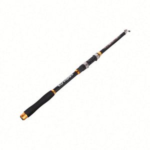 Caña de Pescar Telescópica de Fibra de Vidrio y Carbono, Resistente, para Pesca en Lagos, Ríos y Arroyos, Acción Media, Agua Dulce, Pescado Bass - Product Image 1