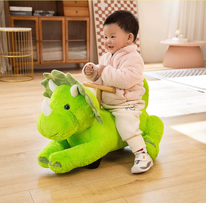 รถม้าหมุนรูปมังกรสามเหลี่ยมสีเขียวสำหรับเด็ก - Product Image 3