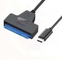 Câble USB-C vers SATA 3.1 en cuivre pur, 6 Gbps haute vitesse, pour disques durs externes 2,5 pouces HDD/SSD, adaptateur rapide 3A pour ordinateur, 20 cm