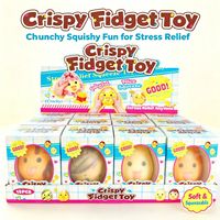 Jouet anti-stress souple à rebond lent, en forme de pomme de terre à pétrir, effet croustillant, emballage en boîte colorée pour jeunes, en stock