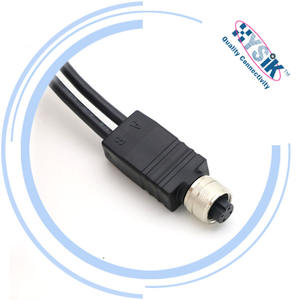 Câbles moulés en Y M12 <span class=keywords><strong>1</strong></span> entrée / 2 sorties (alimentation capteur + signal) – Câbles de distribution/en Y - Product Image 1