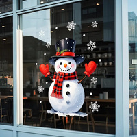 Autocollants adhésifs pour fenêtres de Noël exclusifs avec technologie électrostatique, motifs de sapin de Noël, bonhomme de neige, flocons de neige