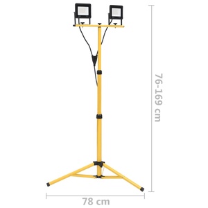 2 x 30W Projecteurs LED de Travail avec Trépied Télescopique Réglable en Hauteur WD-360, Éclairage LED Économe en Énergie WD-360 - Product Image 6