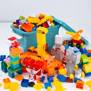 Bloques de construcción educativos para niños, juguete de piezas de gran tamaño, 104 piezas