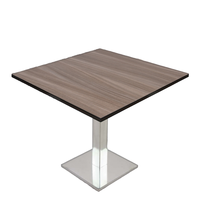 Table de cantine scolaire carrée avec banc intégré pour cantine d'école, gain de place