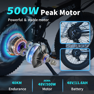 20インチ折りたたみ電動ミニバイク36V 350W高炭素鋼脂肪タイヤアルミニウム大人折りたたみ脂肪タイヤ自転車 - Product Image 5