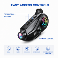Casque de moto G10 avec caméra RVB, 6.1 2MP 2.5K, WiFi, prévisualisation, enregistrement en boucle, 120° °   Carte TF 256 Go pour appareil photo