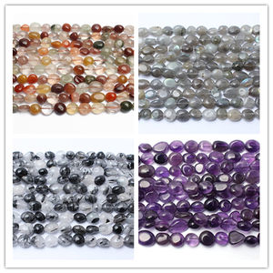 6-8mm di <span class=keywords><strong>Kunzite</strong></span> naturale ghiaia ciottoli potere potere di energia rotonda forma irregolare perline sciolte 15 "<span class=keywords><strong>pietra</strong></span> - Product Image 2