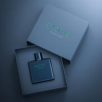 Boîte cadeau en carton rigide noir de luxe avec logo personnalisé pour cosmétiques et parfums