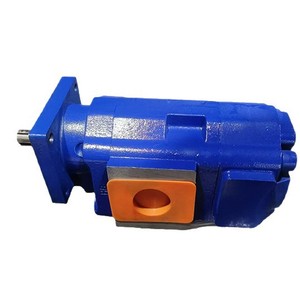 Bomba de engranajes hidráulica doble 162042392 para vehículos de saneamiento, montaje con brida resistente al desgaste y de alta presión - Product Image 1