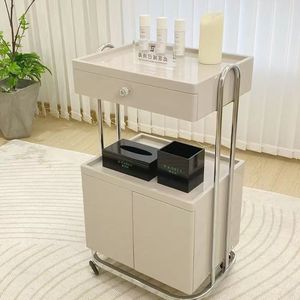 Rolling Iron Salon <b>Trolley</b> 4-Wheel Luxury Design <b>Tool</b> Cart Manicure Modern Organizer Living Room & Bathroom Furniture - Product Image 3
