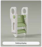 Tabouret pliant pour tout-petits de qualité supérieure, réglable en hauteur, antidérapant, pliage rapide, pour l'apprentissage de la propreté, le lavage à l'évier, utilisation domestique, repose-pieds